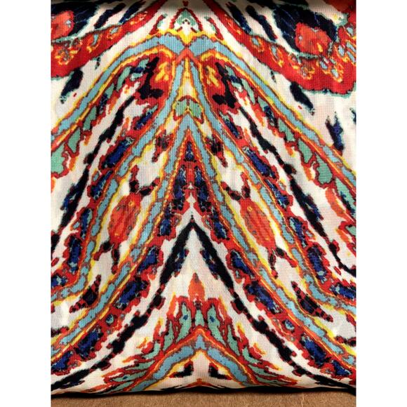 Love Reign Geometric Print Maxi Dress Size M Scoop Neck Sleeveless Front Slit - Picture 15 of 15